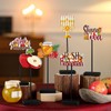 Amyhill 6 Pcs Rosh Hashanah Decorations Wooden Table Centerpieces Happy