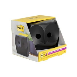 Post-it - Dispensador de notas de búho, incluye 1 bloc de notas emergentes de 3 x 3 pulgadas, 45 hojas, OWL-330-BK