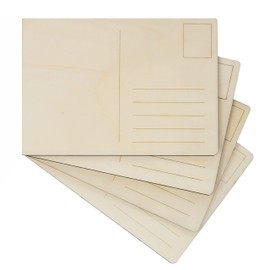 Woodland Mail Wooden Postcards for Drawing, Painting or for Own Design Projects - Wooden Postcard (Pack of 20)
