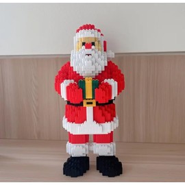 Large Santa Claus Christmas Building Blocks Figure, 3688 Pieces, Multicolour Design, 36 cm high x 20 cm x 15 cm, Space Theme for kids and adults micro building bear blocks