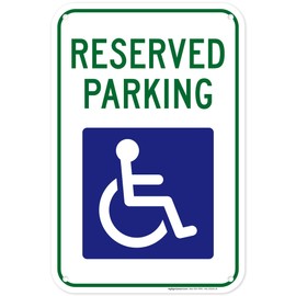 Reserved Parking South Dakota Handicap Parking Sign, 12x18 Inches, 55 mil thick HDPS (high density polystyrene), Made in USA by My Sign Center