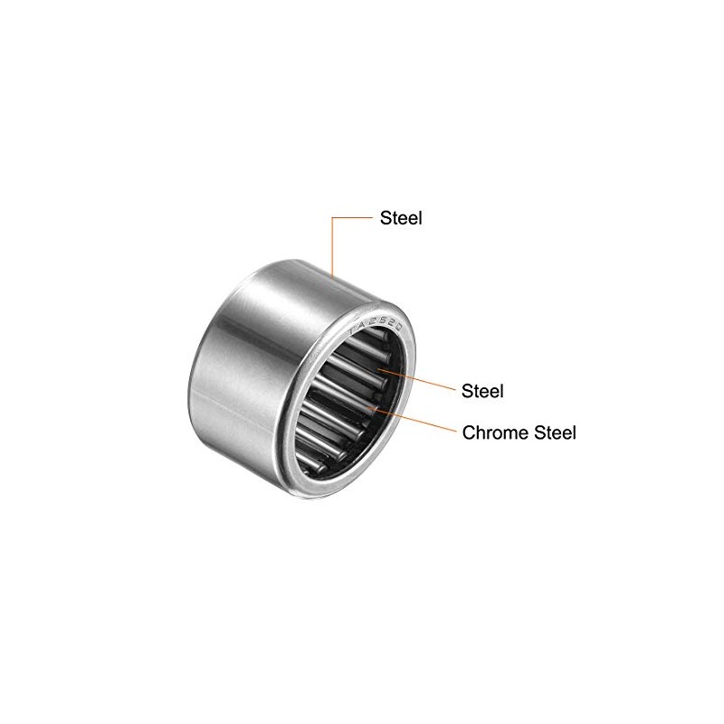 sourcing map TA2520 Needle Roller Bearings 25mm Bore 33mm OD