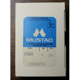 Mustad Vintage Mustad 3260B size 4 Gold Aberdeen Hooks Made In Norway Mustad & Son USA