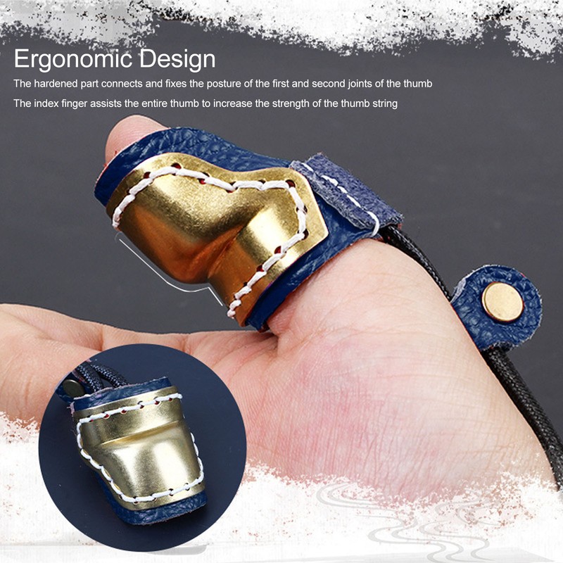 Leather Archery Thumb Ring Archery Finger Protector Guard for Traditional