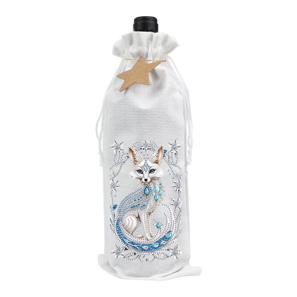 DIY 5D Diamond Painting Wine Bottle Bag, DIY Special Shaped