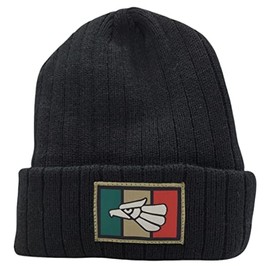 Hecho in Mexico Knit, Fleece Lined, Cuffed Beanie (Black)