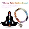 Healing Crystal Bracelet, 7 Chakra Bead Spiritual Gifts for Women
