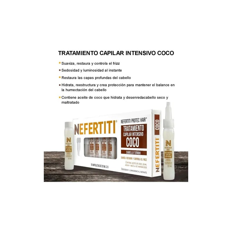 Ampolletas Para Cabello Seco o Maltratado Anti Frizz Nefertiti