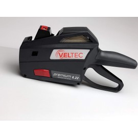 Veltec Premium 6.22 Pricemarker Gun, 1 Line, 6 Characters, 22 x 12 mm Price Label Size, Preloaded Ink Roller, Preloaded with Roll of 1000 Labels