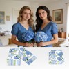 100 Pcs Hydrangea Floral Napkins, Happy Spring Disposable Paper Napkins,