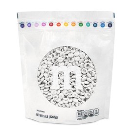 M&M’S WORLD Class of 2025 Milk Chocolate Candies, 5 Pounds of White Bulk Candy With Printed Graduation Themed Images, Resealable Pack for Parties, Grad Gifts, DIY Party Favors & More