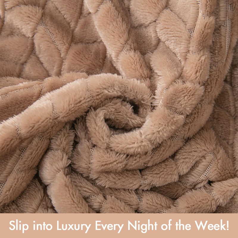 GLS Home Luxury Throw Blanket Soft Lightweight cosy sofa throw
