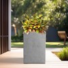 Kante 15.7" H Tall Rectangular Concrete Planters, Outdoor Indoor Lightweight