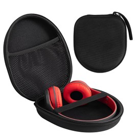 Rynvarl Hard Case for Headphones - Shockproof EVA Carrying Case for Circumaural Headphones - Compact, Lightweight with Inner Mesh Pocket
