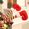 6 PCS Christmas Elf Legs Picks Xmas Tree Topper Decorations,