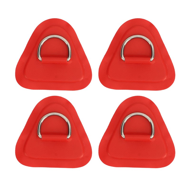 SPYMINNPOO Pack of 4 D Ring Patches, Stainless Steel D