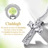 Supcare Cross Necklace with Celtic Knot Irish Prayer Hand Urn