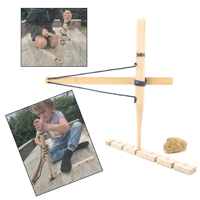 Single Vesion Emergency Gear Props Paulownia Material Outdoor Bow Drill