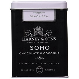 Harney & Sons SoHo Chocolate Coconut Tea - 20 Count Sachet Tin
