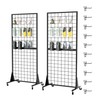 DEYEGELEA 2-Pack 2'x5.5' Ft Gridwall Panel Display Stands 2'x5.5' Ft,