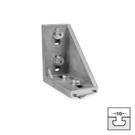 KINETIK MSystem® Angle Set 45 x 90 Groove 10 with Mounting Material for Aluminium Profile Angle Connector Mounting Angle Corner Angle Profile Connector Compatible with Bosch Rexroth 3842523570
