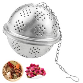 Spice Small Ball for Cooking, Tea Infuser, Stainless Steel Tea Ball Strainer Spice Infuser, Soup Seasonings Seperation Basket with Extended Chain Hook for Brewing Tea Spices Seasonings