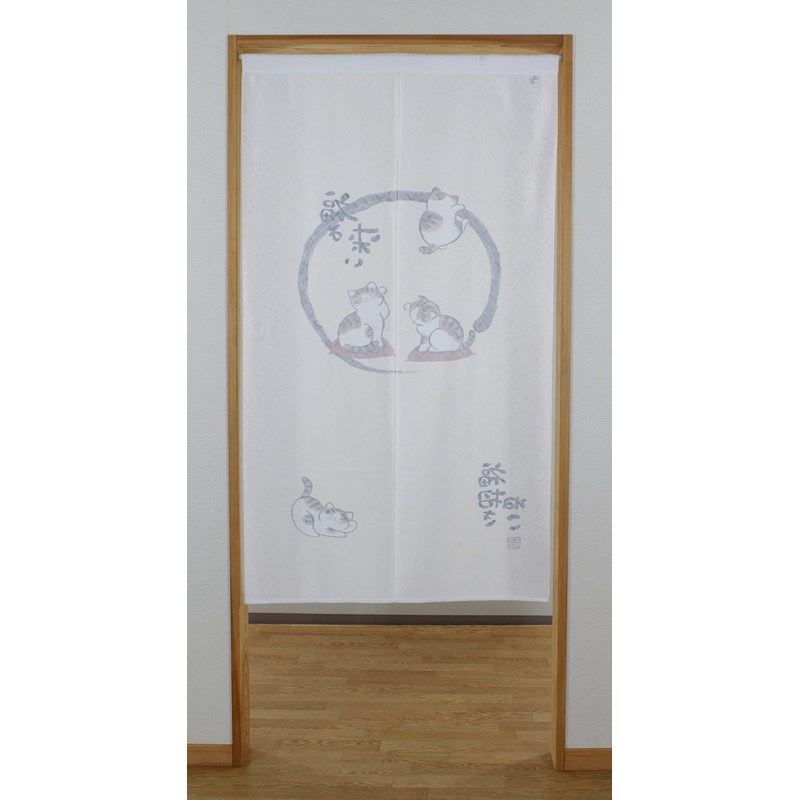 Narumik 10-184 Noren Maneki Neko Fukuyoko, 33.5 x 59.1 inches