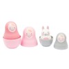 Rosa & Bo RBPnk01 Nesting Dolls, Pastel Pink