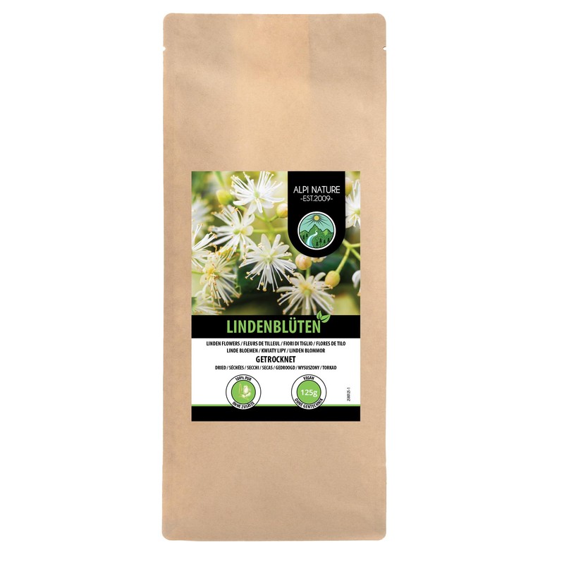 Linden blossom tea (125g, 4.4oz), dried linden blossom tea, 100%