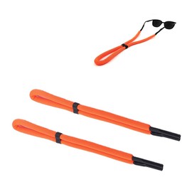 LCLONY Eye Glasses String Strap 2 Cords Holder Eye Glasses Holder Around Neck Eyeglass Strap Wired Eyewear Retainer Lanyard, Orange, 32.5cm