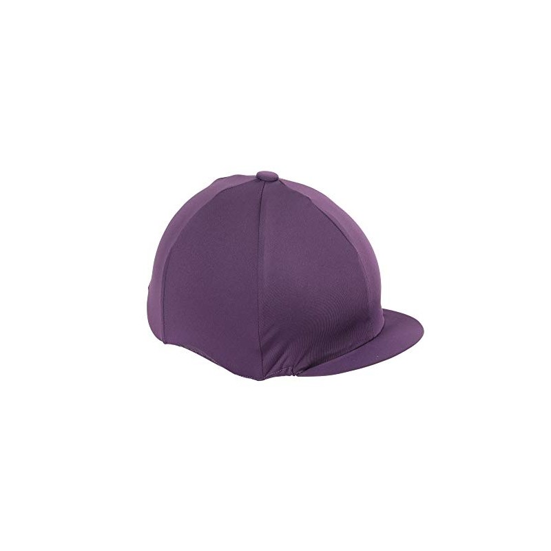 Shires Stretch Skull Hat Cover Silk in Plum Onesize