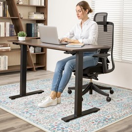 Anidaroel 36"x48" Green Floral Office Chair Mat for Hardwood Floor, Office Rugs for Rolling Chair, Computer Gaming Chair Mat, Under Desk Chair Floor Mat Large Protector Carpet