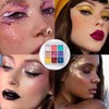 Glitzer Lidschatten Palette, 9 Farben Glitter Eyeshadow Palette, Hochpigmentierter Augen
