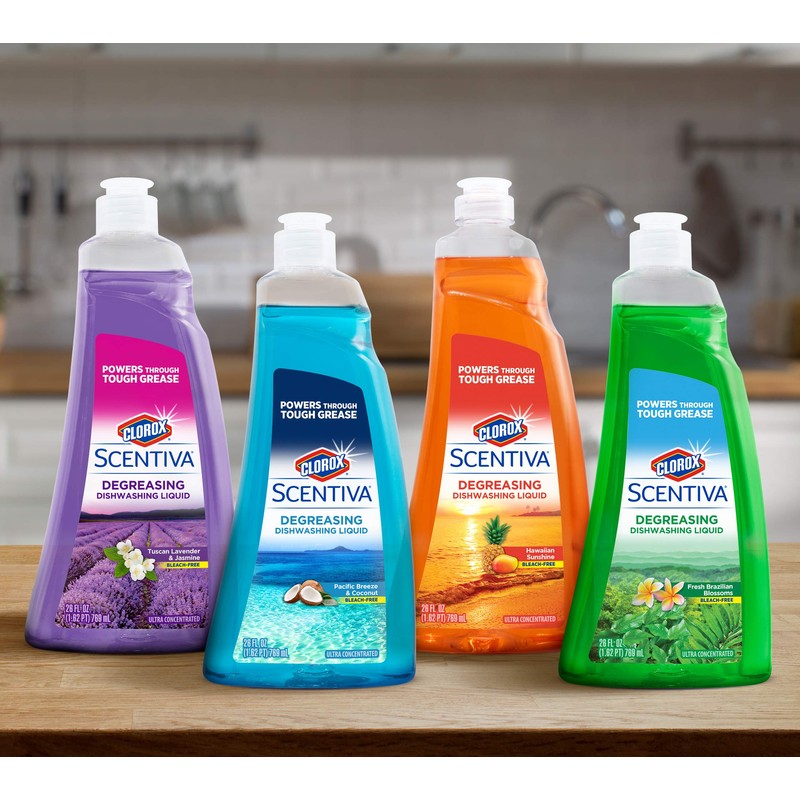 Clorox Scentiva Liquid Dish Soap, Tuscan Lavender & Jasmine Scent