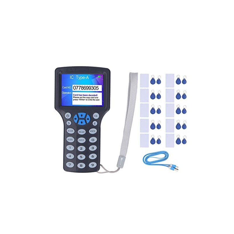 Reader Copier Duplicator, Black NFC Card Reader with UID Keyring