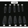 Kiara World 500pcs Clear Ballerina Coffin Full Cover Artificial False