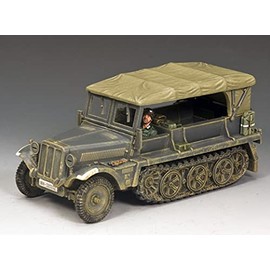 King & Country Toy Soldiers WW2 German Army WS229 Sd. Kfz.10 Ausf. B Demag Half Track 1:30 Scale Mixed Media