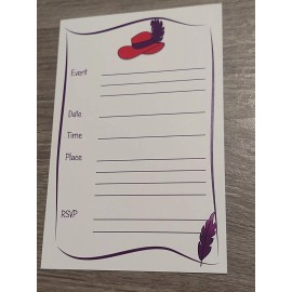 Unbranded Red Hat Society Invitations 8 Pack