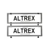Altrex Number Plate Protectors -Slimline Silver Carbon Fibre Border 6SESV