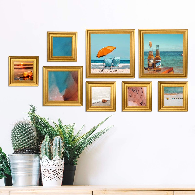 LaVie Home 5x5 Picture Frames (1 Pack, Gold) Square Photo