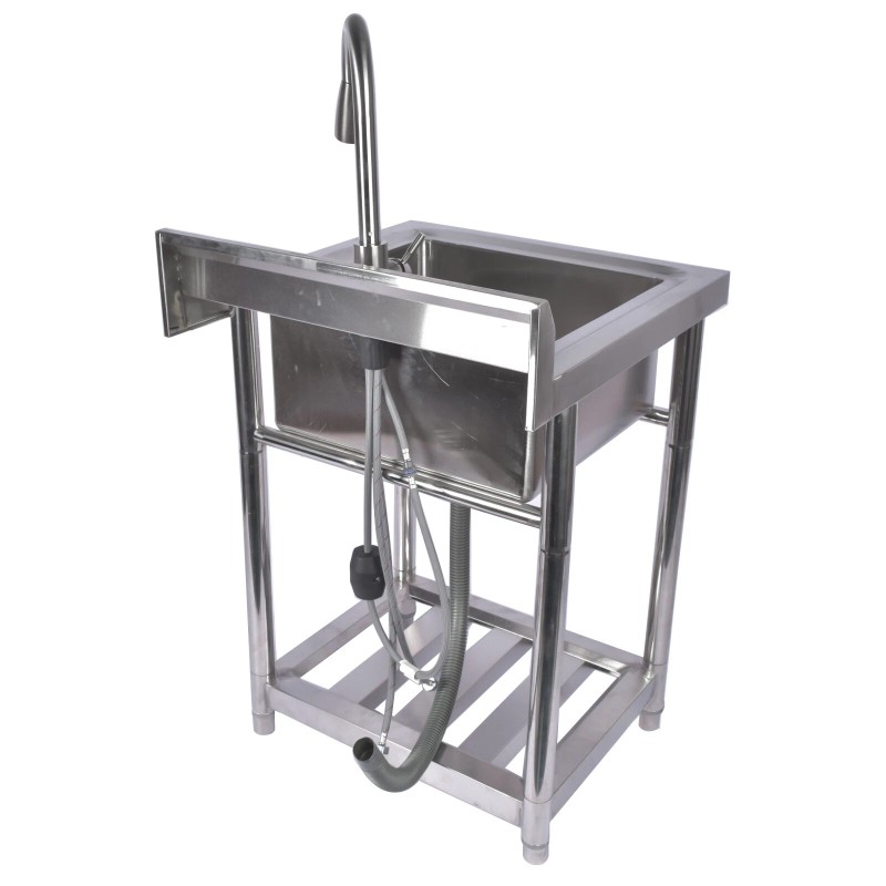 OE Quality 23.6”Inch Free Standing Single Bowl Kitchen Sink w/