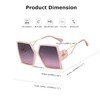 Auxbar Big Square Sunglasses for Women Fashion Oversized Plastic Frame