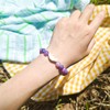 TILUNAMI Manatee Bracelet | Purple Weathered Agate Charm | Bone-Carved