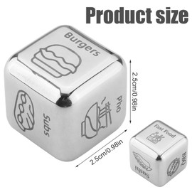 2 Pcs Date Night Cube Anniversary Gift, 2.5 x 2.5 x 2.5 cm Date Night Gift Food Decision Cube Couple Date Night Gifts for Wedding Valentine's Day Christmas Birthday