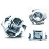 M10 (10mm Ø) T-Nuts Four Pronged Captive Blind Threaded Inserts