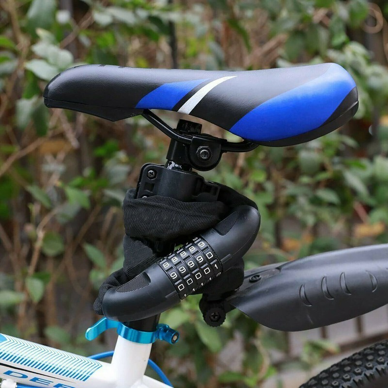 VWPEYY 120 cm Bicycle Lock Combination Lock Steel Number Lock