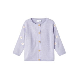 NAME IT Girls Nmfbesally LS Knit Card Cardigan, Cosmic Sky