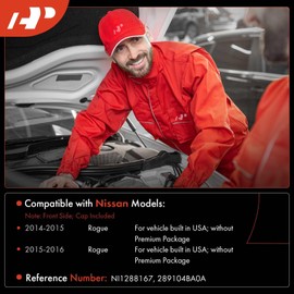 A-Premium Fit for Nissan Rogue 2014 2015 2016 Windshield Washer Tank Assembly with (Cap/Washer Pump/Filler Neck/Bracket), Replace# 289104BA0A