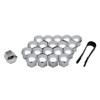 Riloer 19mm Lug Nut Covers 20PCS, ABS Chrome Plastic Nut