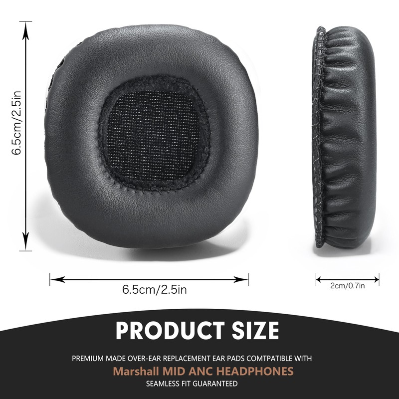 PESLNG Professional PU Leather Replacement Ear Pads Compatible with Marshall